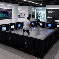 Mur de jeu de football interactif LED avec capteur intelligent pour l'entraînement de football en salle, idéal pour les centres commerciaux, les parcs d'attractions et l'entraînement des jeunes