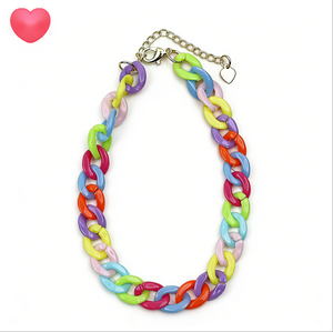 Wholesale Candy Color Matte Plastic Acrylic <strong>Chain</strong> Choker <strong>for</strong> <strong>Dog</strong> Cat <strong>Collars</strong> - Product Image 1