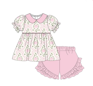Abbigliamento Smock per Bambini, Neonati e Bambine, Vestiti Coordinati per Fratelli, Abito Floreale con Fiocchi a Forma di <span class=keywords><strong>Zucca</strong></span> per il Giorno del Ringraziamento - Product Image 3