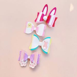 2025 New <b>Easter</b> Collection <b>Sweet</b> Children's Cross Border Rabbit Ear Hairpin Chick Hairpin with Clip Party Hair Accessories - Product Image 2