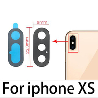 Verre de protection d'objectif de caméra arrière avec adhésif pour iPhone 6 6s Plus 7 Plus 8 Plus 11 Pro Max X XS XR XS MAX Câble flexible pour téléphone portable