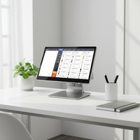 Terminal de point de vente tout-en-un tactile ultra-plat 15,6 pouces, double écran 1080P, compatible Windows 10/11, en plastique, pour le commerce de détail et la restauration