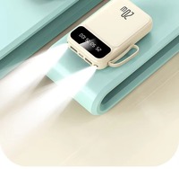 Mini Power Bank 5000mAh 10000mah 20000mah Haute Capacité Charge Rapide avec Câble Alimentation Mobile
