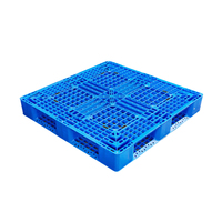 Vente en gros OEM personnalisé Heavy Duty HDPE Grande palette Euro simple face 9 coureurs grille empilable avec entrée à 4 voies