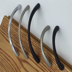 Modern Bronze Cabinet Door <b>Drawer</b> Handle Crescent Furniture Hardware for Wardrobe Kitchen 211 Bright Sand <b>Silver</b> Sand Black - Product Image 5