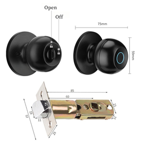 Cerradura Inteligente para Puerta Interior Tuya, Biométrica, con Huella Dactilar BLE, Cilindro de Llave, Perilla de Aleación de Aluminio, Conectividad WiFi, Contraseña, Tarjeta de Memoria - Product Image 6