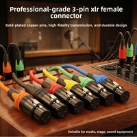 Vente directe usine – Connecteur XLR à trois broches en cuivre plaqué or pour microphone et mixeur audio/vidéo
