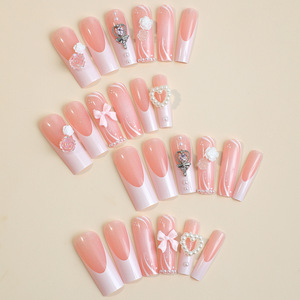 Top vente artificiel long <span class=keywords><strong>faux</strong></span> français <span class=keywords><strong>faux</strong></span> <span class=keywords><strong>ongles</strong></span> 3d Art conçu presse sur les <span class=keywords><strong>ongles</strong></span> <span class=keywords><strong>ongles</strong></span> artificiels fait à la main conception personnalisée - Product Image 3