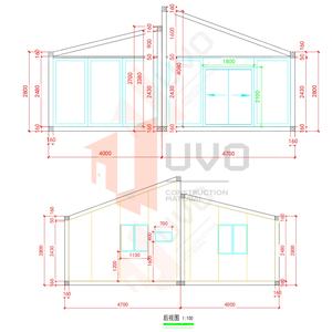 Modular portabel 2-3 kamar tidur Prefab paket datar kabin taman kecil wadah Modern rumah villa - Product Image 3