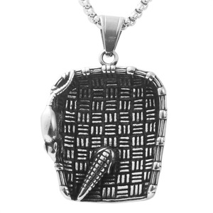 Collar de hombre con colgante de cesta de acero inoxidable, estilo punk retro, diseño geométrico, 12092 - Product Image 4
