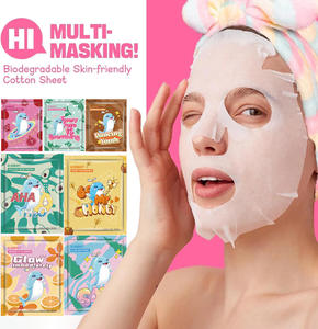 Masque facial en feuille hydratant et liftant, soin complet du visage aux fruits naturels biologiques, fabrication OEM Chine, personnalisable - Product Image 1