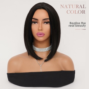 Elegante <span class=keywords><strong>Parrucca</strong></span> <span class=keywords><strong>Corta</strong></span> Marrone Scuro con Frontale in Pizzo Regolabile Senza Colla per Copertura Realistica di Perdita di Capelli e Capelli Grigi - Product Image 2