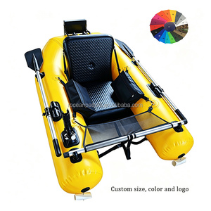 Bote Neumático de <span class=keywords><strong>Pesca</strong></span> Individual Más Vendido en China, Tipo Belly Boat con Remos y Motor para Recreo - Product Image 4