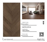 Carreaux de céramique imitation bois antibactériens 600*1200MM les plus vendus, carreaux muraux et de sol modernes pour chambre et appartement