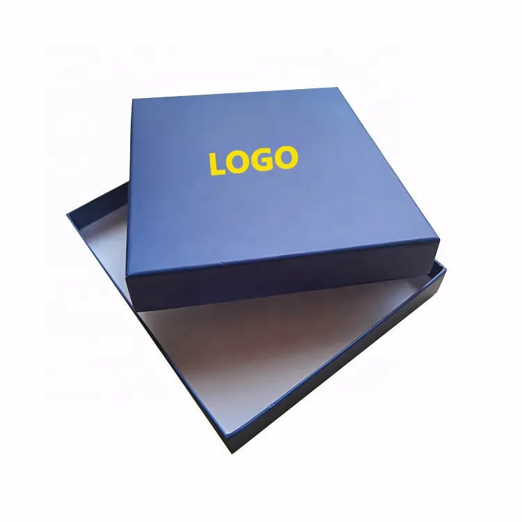 High quality custom blue rigid paper box for planner packaging