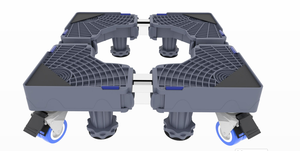 Base Universale <span class=keywords><strong>Antivibrazione</strong></span> per <span class=keywords><strong>Lavatrice</strong></span>, con Ruote Bloccabili e Regolabili, in Acciaio Inox/Ferro - Product Image 2