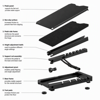 Planche inclinée en acier Naitesen pour étirement des mollets et squats, capacité de charge de 600 lb, inclinaison réglable, planche d'équilibre durable pour soulager les douleurs