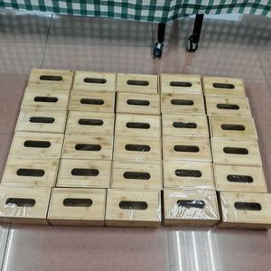Rectangular Bamboo <b>Tissue</b> <b>Paper</b> Box Holder Household <b>Paper</b> Towel Storage Box with Cover - Product Image 6