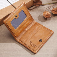 Penjualan Laris Grosir Modis Merek Kustom Pemegang Kartu Kualitas Tinggi Dompet Pria Lembut Dompet Pria Kulit Asli