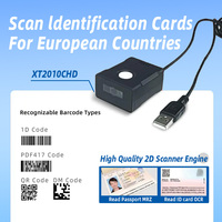 Lecteur MRZ PDF417 de carte d'identité OCR de passeport de scanner de position fixe du noyau XT2010CHD pour le transport