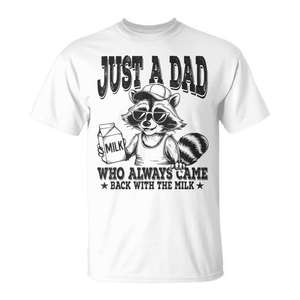 Camiseta con la frase 'Just A Dad Who Always Came Back With The Milk', regalo para el Día del Padre - Product Image 1