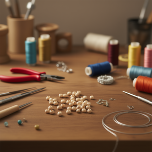 Perline in legno ILAN da 8 mm con foro grande per artigianato e creazione di gioielli - Product Image 3