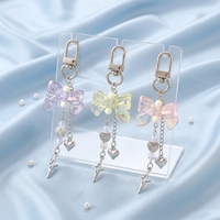 Colgante para Teléfono Kpop Bow Lucky Star, Estilo Y2K, Accesorios para Llavero, Correa para Teléfono, Cámara, Estuche para Auriculares