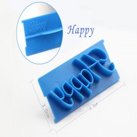 6 pièces/ensemble Alphabet en plastique moule lettre forme gâteau cuisson décoration moule pour gâteau décoration Sugarcraft chocolat Fondant