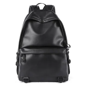MOYYI 패션 사용자 정의 브랜드 십대 학교 가방 PU 가죽 세련된 배낭 비즈니스 15.6 노트북 배낭 남여 남자 가방
