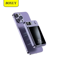 Banque d'Alimentation Magnétique de 10000mAh avec Charge Rapide Sans Fil 15W et PD20W Type-C, Boîtier de Batterie à Charge Rapide 5000mAh pour Téléphone