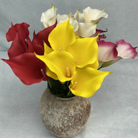 Grands et petits bouquets de fleurs artificielles réalistes Calla Lily pour la décoration de la maison, bouquet de mariage, mini-bouquet