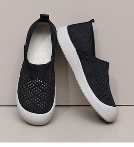 Novedad de verano para mujer, zapatos informales transpirables de suela plana sin cordones, cómodos, antideslizantes, suela blanda, lana ligera - Product Image 3