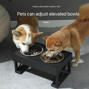 Comedero Elevado Ajustable de Acero Inoxidable <span class=keywords><strong>para</strong></span> Perros con Comedero Lento de ABS, Juego de Comederos Dobles Elevados <span class=keywords><strong>para</strong></span> Perros de Razas Pequeñas y Medianas - Product Image 4
