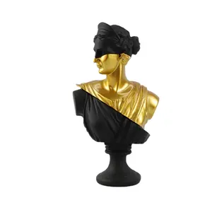 Statua in resina Na'ais statua in oro Na'ais statua di nuova innovazione scultura Polyresine