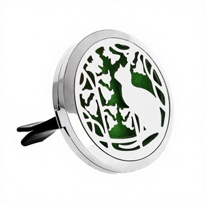Diffuseur d'huiles essentielles en alliage 35 mm pour purificateur d'air, clip de ventilation de voiture, aromathérapie, parfum, avec 10 tampons offerts - Product Image 3
