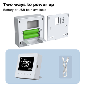 Termostato Inteligente Inalámbrico RF para Caldera <span class=keywords><strong>de</strong></span> Gas, Sistema <span class=keywords><strong>de</strong></span> Calefacción <span class=keywords><strong>de</strong></span> Agua, Uso en Sala <span class=keywords><strong>de</strong></span> Estar, Receptor <span class=keywords><strong>de</strong></span> PC Alimentado por Baterí<span class=keywords><strong>a</strong></span> USB, 220V - Product Image 4