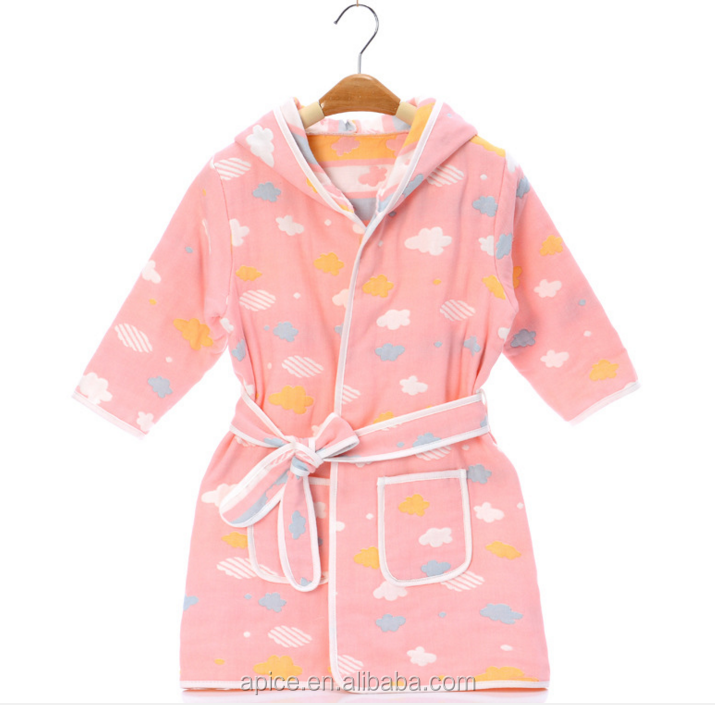 Горячие продаем супер поглощения детей 6-layor марли Халат