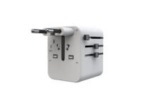 Adaptateur de voyage universel 10A 3 ports 1A2C PD à charge rapide avec prise électrique internationale de type A/C/G/I