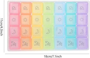 Organizador Semanal de Pastillas al por Mayor, 7 Días con 28 Compartimentos, Estuche de Plástico para Pastillas, 4 Tomas Diarias - Product Image 2