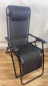 Silla Reclinable Plegable de Acero Inoxidable YAAI con Reposacabezas y Portavasos para Balcón Exterior - Product Image 4