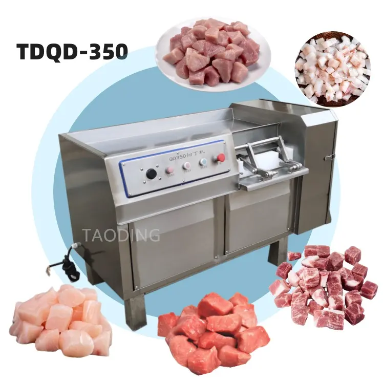 Çok fonksiyonlu ticari et küp kesme makinesi otomatik keçi et kesici makinesi sığır küp dondurulmuş tavuk dicer makinesi