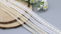 Personnalisé Fantaisie 100% Coton Garniture Dentelle Prix Usine Blanc Crochet Dentelle Garniture pour Robe de Mariée