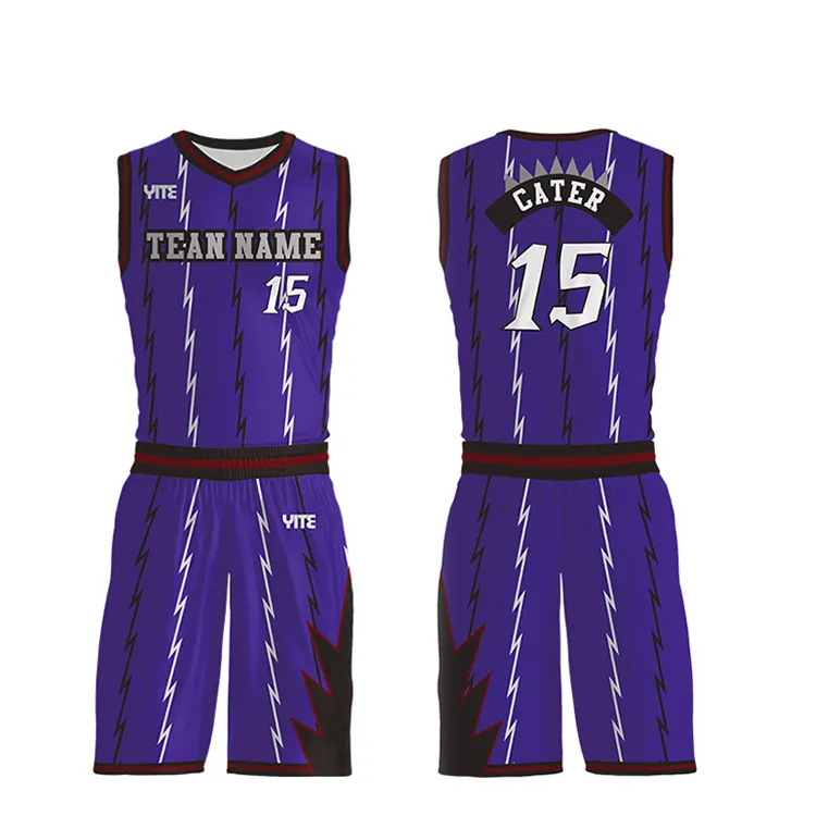 Conjuntos de camiseta de baloncesto para mujer adulta, uniforme de baloncesto púrpura, precio bajo