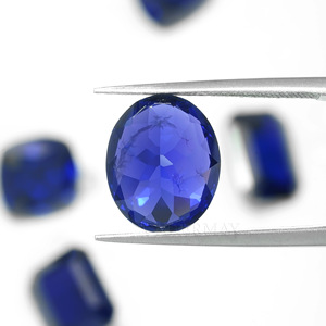 Cadermay Royal Blue Yttrium Aluminum Garnet Oval Loose Stone For Jewelry Making - Product Image 4