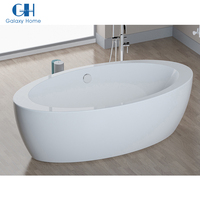 Offre spéciale Baignoire en acrylique autoportante en forme d'arc populaire à la mode Bain à remous de haute qualité
