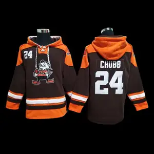 Brown Sweatshirts American Football Team Hoodies Design 24 Chubb 2 Cooper 80 Landry 4 Watson Pullover for Men Top Wear Whosale