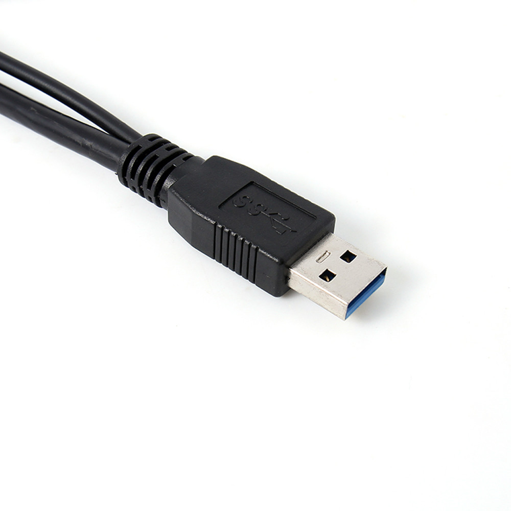 Lindy 31116 Cavo USB 3.0 Doppia Alimentazione - 2 X Tipo A A Micro-B - 1 Metro - Nero