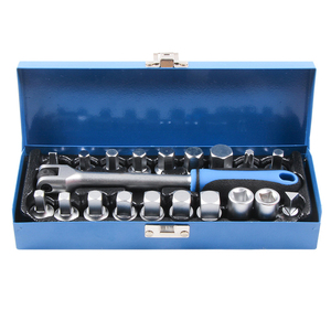 Jeu <span class=keywords><strong>de</strong></span> 20 clés à douille pour bouchon <span class=keywords><strong>de</strong></span> <span class=keywords><strong>vidange</strong></span> d'huile avec embouts hexagonaux, carrés, triangulaires, Torx et cannelés pour clé dynamométrique <span class=keywords><strong>de</strong></span> 3/8 pouces - Product Image 1