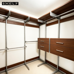 Armadio/Guardaroba Moderno Minimalista Autoportante in Acciaio con 2 Ripiani - Struttura Aperta, Ecologica e Durevole per Camera da Letto (DIY) |   1,6 m/5 piedi - Product Image 1