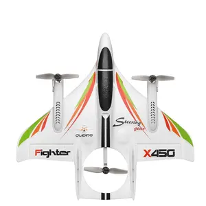 6CH X450 다기능 항공기 모델 거품 길더 Led 3D 브러시리스 RC 비행기